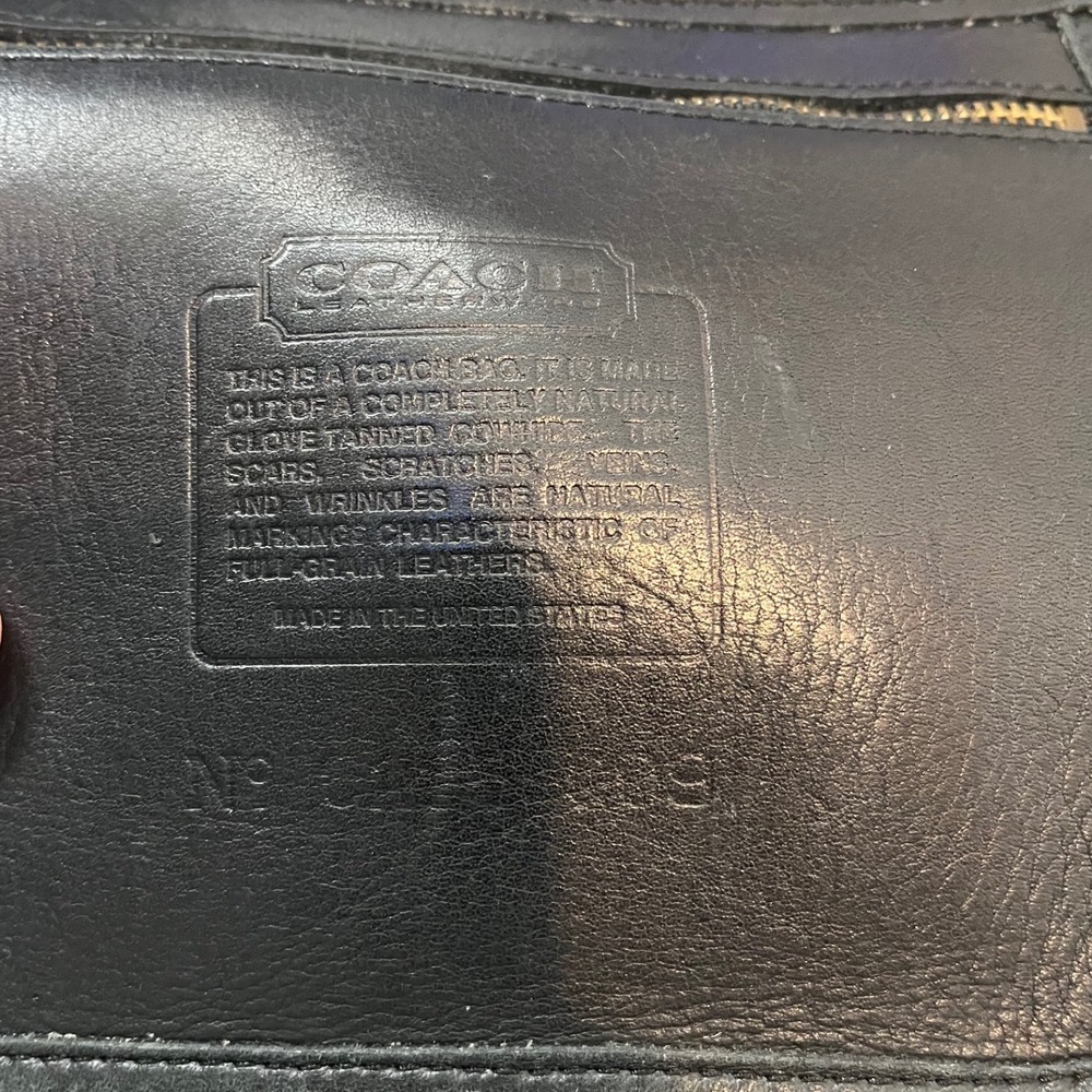 Coach Crossbody Bag Womens OS Black Vintage Leather Turnlock Made in USA - Picture 6 of 12